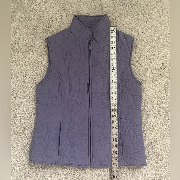 Tres Bien Purple Quilted Embroidered Vest Size Medium - Picture 6 of 7
